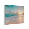 Zonsondergang - Strand - Zee - Zomer - Blauw PET vilt klein -3d