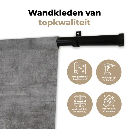 Beton - Patroon - Antiek Wandkleed katoen klein 269 -sfeer2