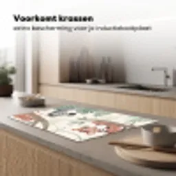 Jungle - Rustiek - Pastel Inductie beschermer vinyl 3mm klein -sfeer1