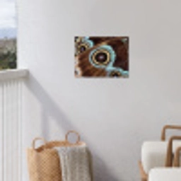 Vleugels - Vlinder - Blauw tuinposter los doek klein -sfeer8