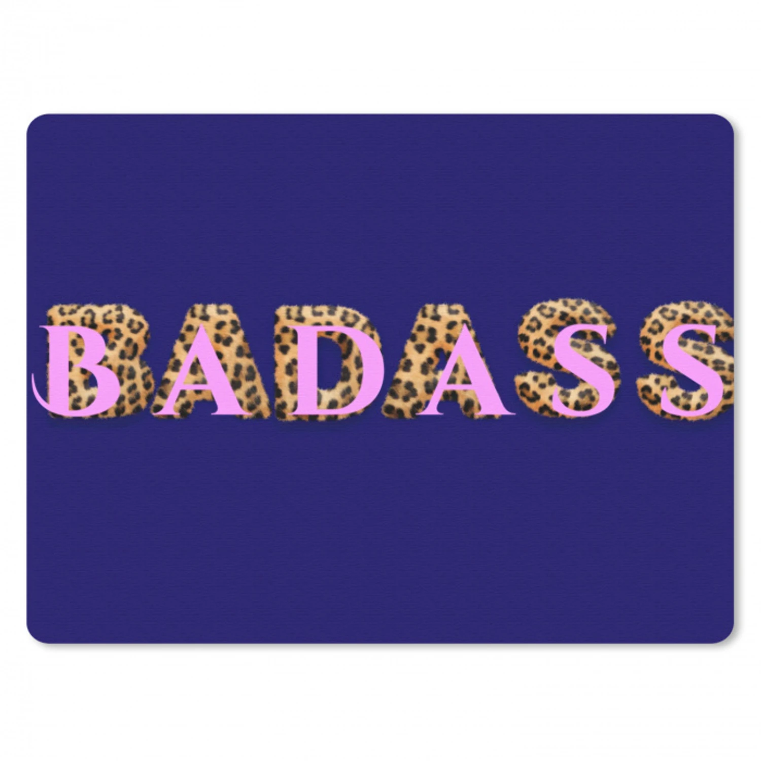 Badass - Panterpint - Schaduw - Roze muismat rubber klein -3d