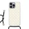Abstract - Motief - Beige Hoesje iPhone 16 Pro Max met koord klein 804 -3d