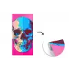 Neon - Blauw - Pop-art - Schedel fotobehang vinyl groot -3d