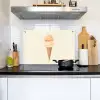 Minimalistisch - Schepijs - Hoorntje - Beige Inductie beschemer met haakjes klein -sfeer2