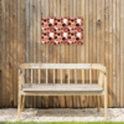 Cirkels - Modern - Kleurrijk Tuinposter op houten frame 2 cm dik klein 845 -sfeer4