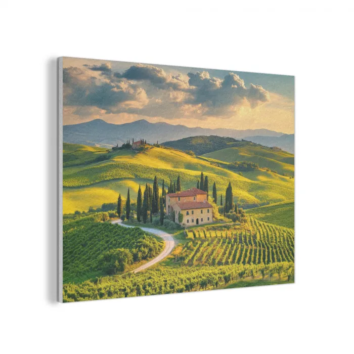 Toscane - Landschap - Wijngaarden PET vilt klein -3d