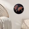 Wereldkaart - Snoepjes - Felle kleuren Wandcirkel plexiglas klein -sfeer5