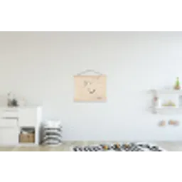 Kraanvogels - Bloesem - Beige textielposter latten blank klein -kinderkamer