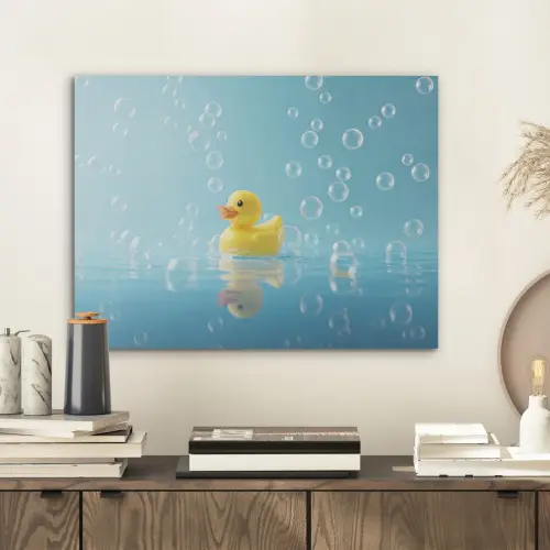 Bubbels - Badeend - Geel PET vilt klein -sfeer1