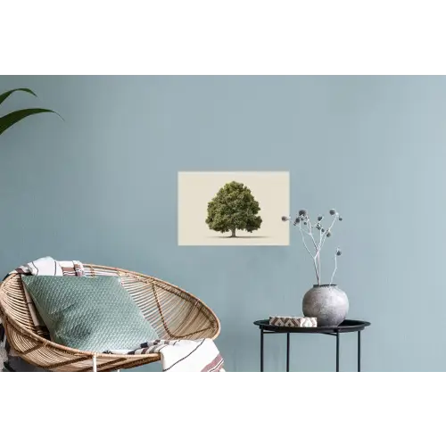 Eikenboom - Groen - Lichte achtergrond Muursticker klein -plant