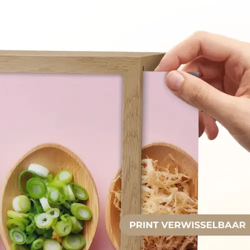 Ingrediënten - Lepels - Hout - Roze Light Box met batterij (Wandlamp) middel -USP_websiteprintNL