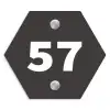 Donkergrijs - Traditioneel Naambord Hexagon klein -3d