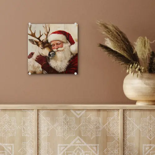 Kerstman - Rendier - Kerst - Christmas plexiglas 5mm klein -sfeer5