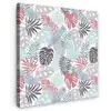 Monstera - Pastel - Bladeren - Tropical Tuinposter op houten frame 2 cm dik klein -3d