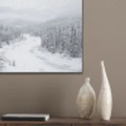 Rivier - Bevroren - Landschap - Winter PET vilt klein -sfeer6_closeup