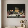 Stilleven met kazen - Kunstwerk - Oude meesters Textielframe zwart klein -sfeer2
