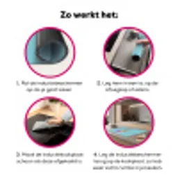 Bolletjes - Schepijs - Hoorntje - Blauw Inductie beschermer vinyl 3mm klein -wsfeer9_website