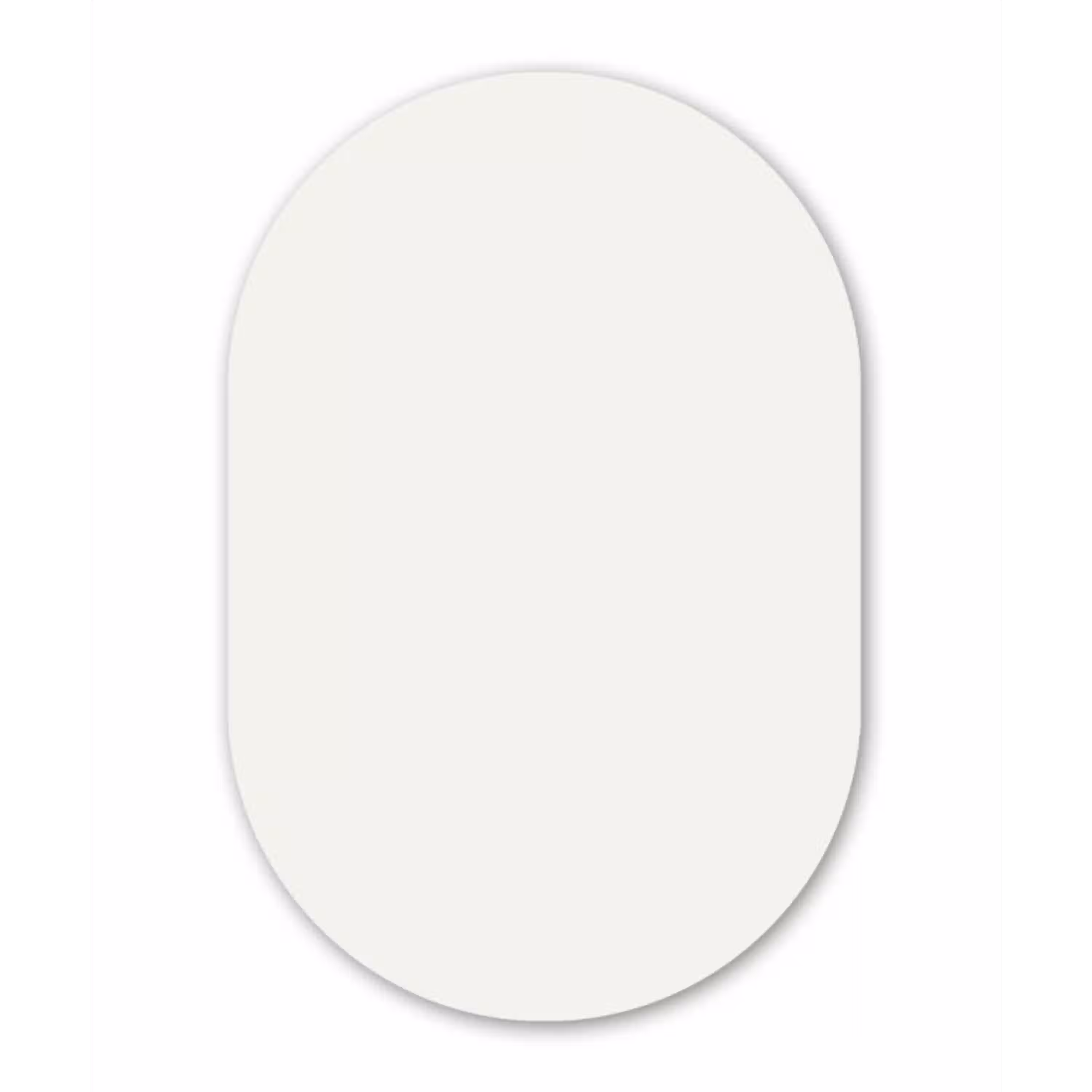 Pure - Alabaster - Wit Wandcirkel Ovaal Aluminium middel 839 -3d
