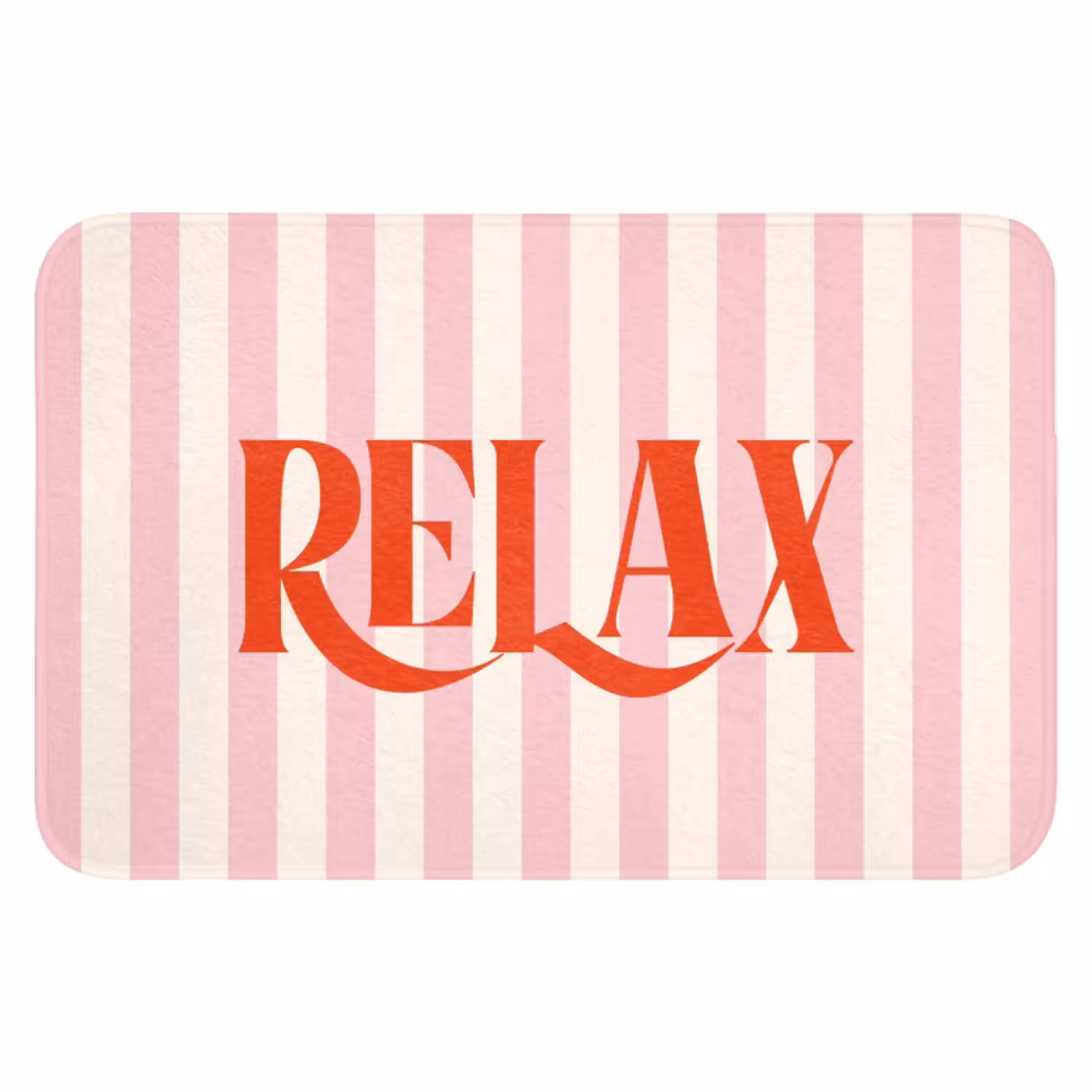 Zachtroze - Rood - Strepen - Relax WCmat klein -3d