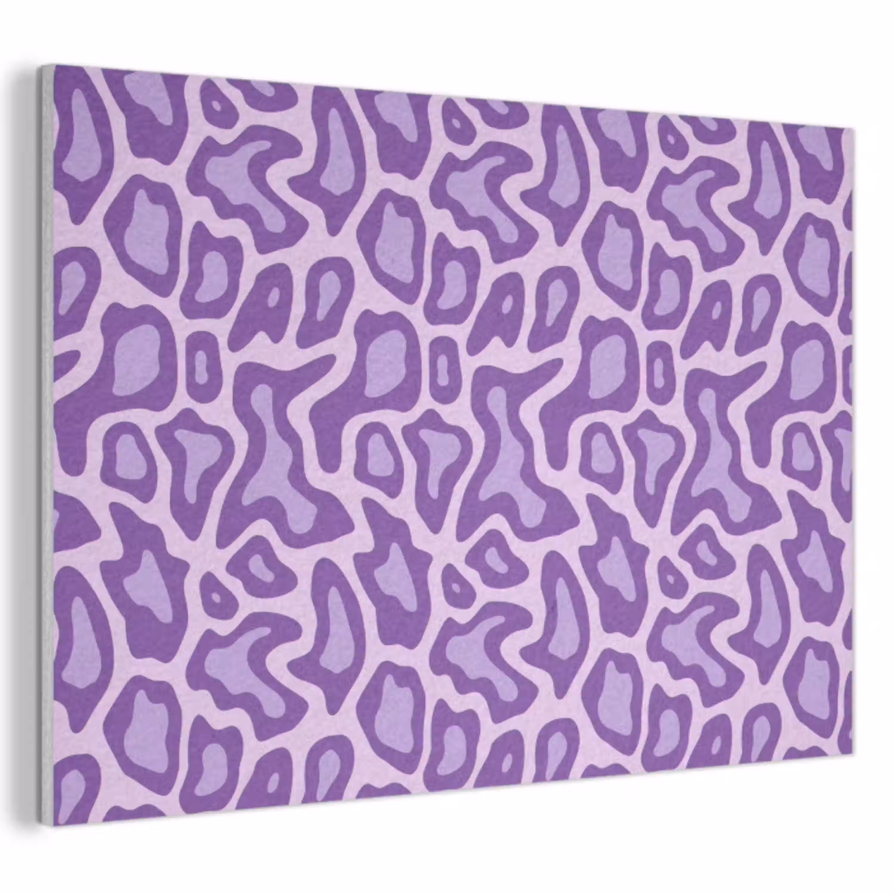 Paars - Abstract - Luipaard - Vlekken - Groovy - Patroon PET vilt klein 837 -3d