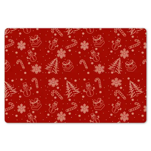 Illustratie - Kerstsymbolen - Rood Placemat vinyl groot 368 -zzsfeer1_Kitchenyeah-website