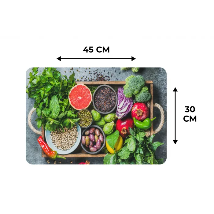 Kist - Fruit - Gezond Placemat vinyl groot -specs