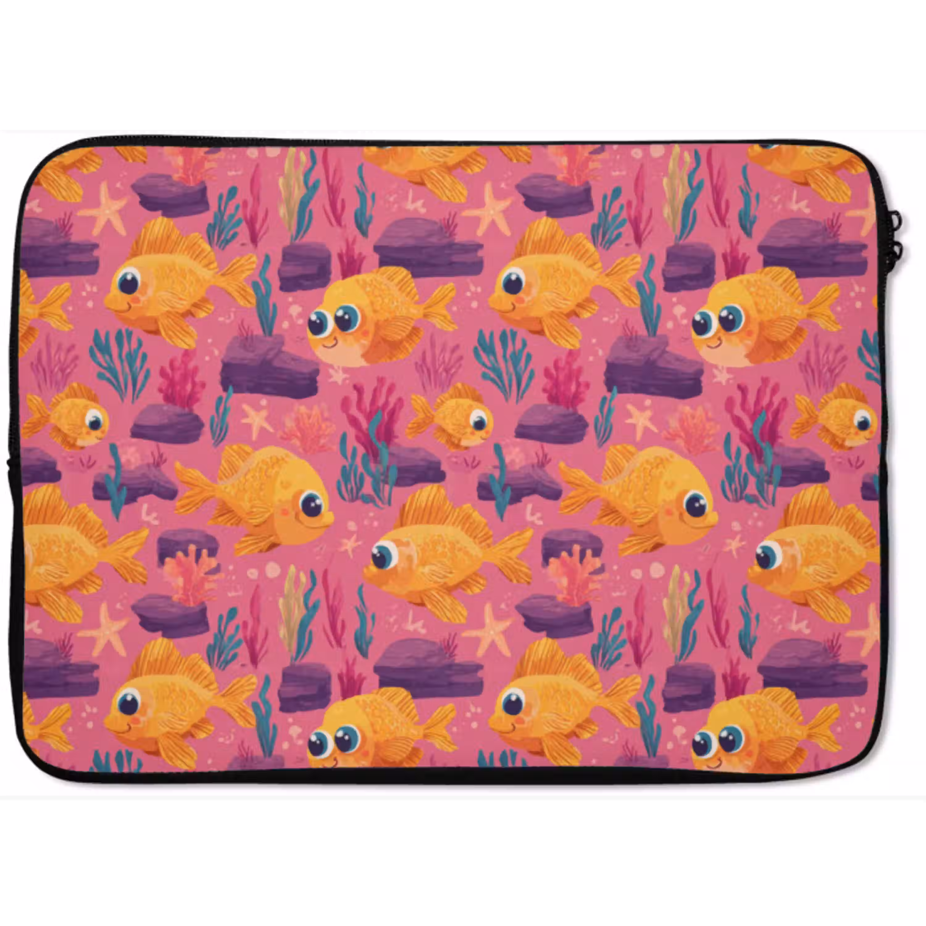 Goudvissen - Koraal - Kleurrijk laptophoes neopreen klein 279 -zkaufland3dotto