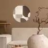 Geometrisch - Geweven structuur - Modern Wandcirkel behangsticker klein -sfeer1