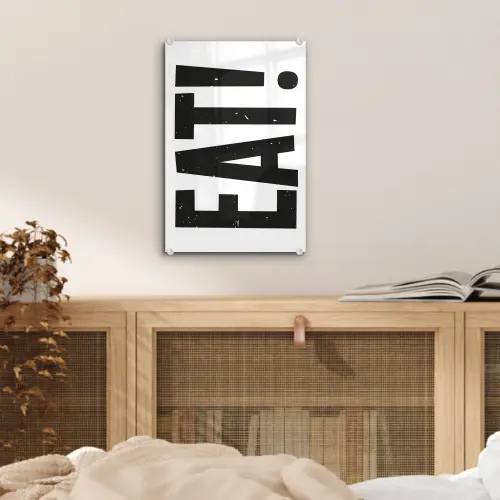 Decoratie - Eten - Zwart - Wit plexiglas 5mm klein -sfeer4