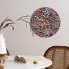 Spat - Abstract - Waterverf - Multi Wandcirkel kunststof plaat 5mm dik klein 188 -sfeer4