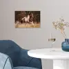 Paard - Bruin - Gras poster papier klein -sfeer3