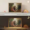 Paard - Bloemen - Natuur - Dieren - Bos - Oranje Light Box met batterij (Wandlamp kind) middel -sfeer3_kind