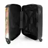 Vintage bloemen - Pioenrozen zachtroze NBS - Handbagage koffer - Kinderen Unisex middel -binnenkant