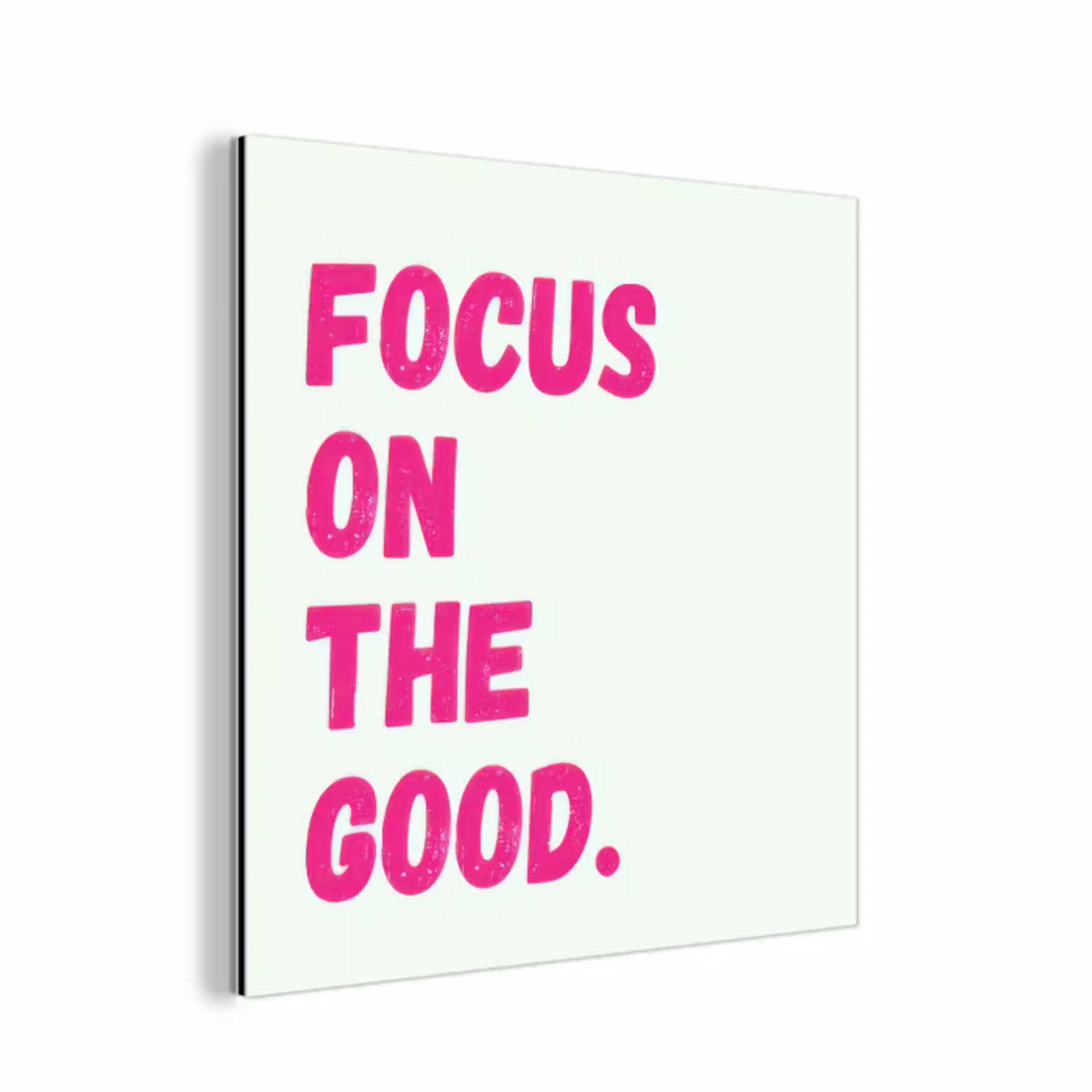 Focus on the good - Beige - Roze aluminium wit klein -3d