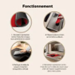 Amor - Hond  - Hartje - Rood Inductie beschermer vinyl 3mm middel -usfeer9_FR