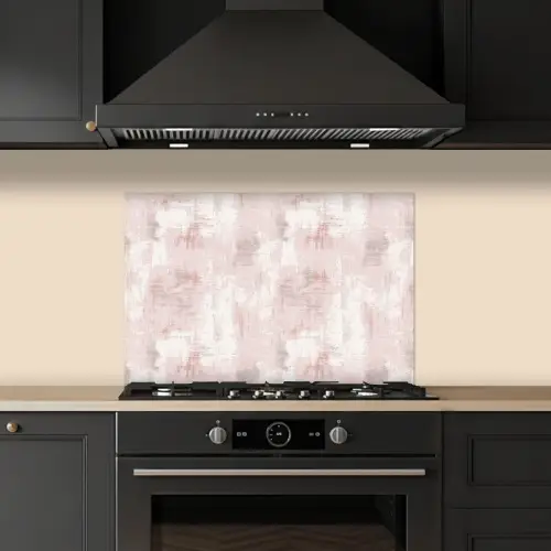 Penseelstrepen - Verbleekte - Roze keuken achterwand spatscherm klein 900 -sfeer1