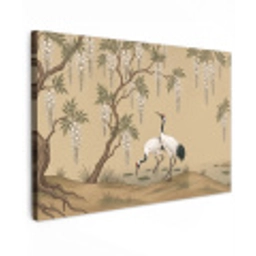 Kraanvogels - Water - Beige canvas 2cm klein -z3d