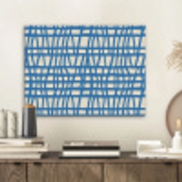 Ruitpatroon - Blauw - Crème PET vilt klein 837 -sfeer1