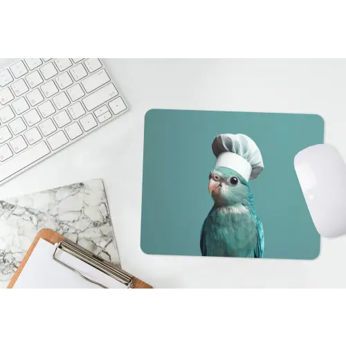 Parkiet - Vogel - Koksmuts - Cute muismat rubber klein -witbureau