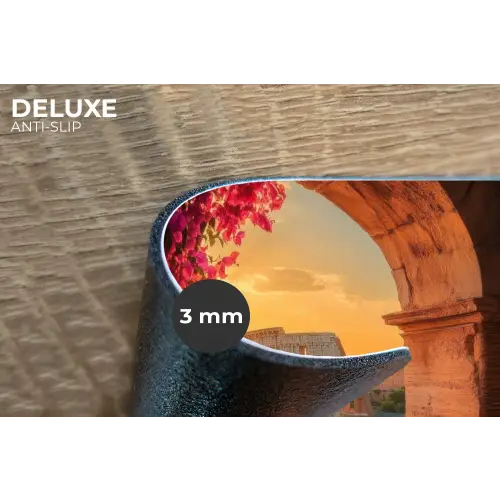 Colosseum - Rome - Roze Bloemen Placemat vinyl groot -closeup
