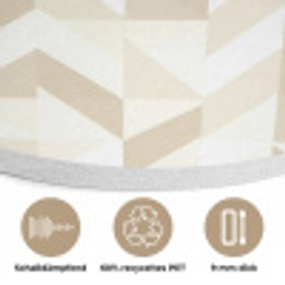 Modern - Abstract - Beige Akoestische PET Vilt - Rond klein 838 -closeup_DE
