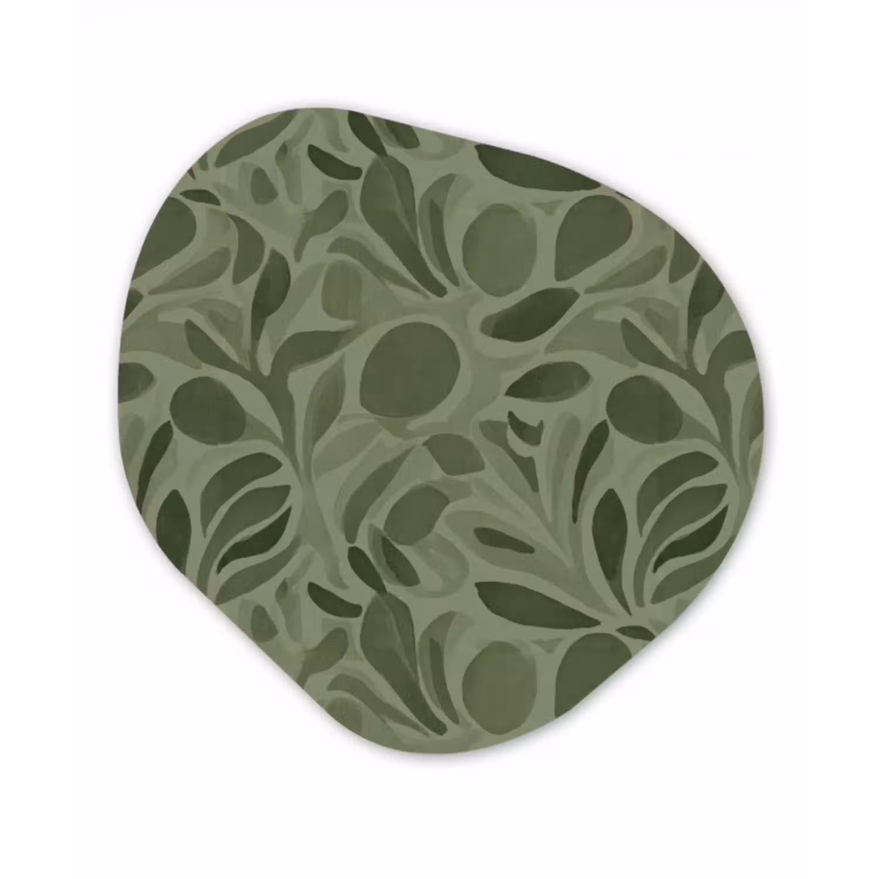 Sereen - Bladeren - Groen Wandcirkel Organisch Forex 3mm klein 629 -3d