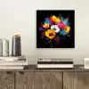 Bloemen - Kleurrijk - Graffiti - Modern - Boeket aluminium wit klein -sfeer1
