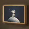 Teddybeer - Ruimtehelm - Maan - Sterren Light Box met batterij (Wandlamp kind) middel -z3d_website