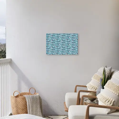 Klein - Oceaan - Walvis - Zeester Tuinposter op houten frame 2 cm dik klein 845 -sfeer1