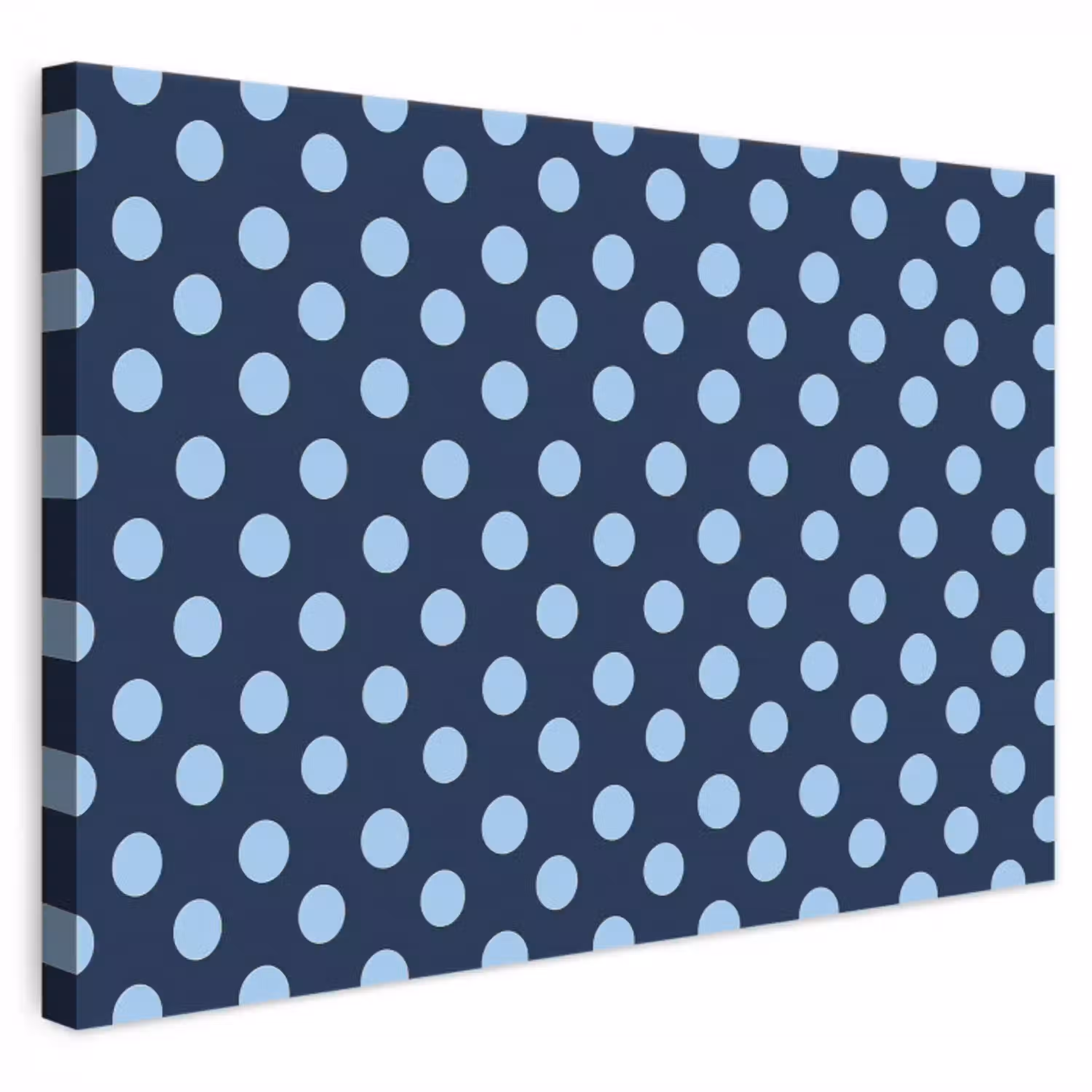 Klassiek - Dots - Blauw canvas 2cm klein 34 -3d
