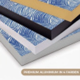 Modern - Abstract - Blauw Textielframe zwart klein 947 -USP_kleurenDE