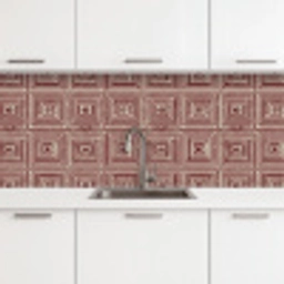 Geometrisch - Patroon - Rood keuken achterwand 2 middel 871 -3d