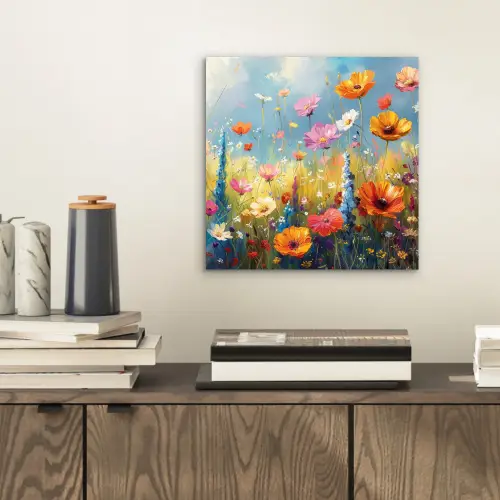Bloemen - Natuur - Botanisch - Kunst aluminium wit klein -sfeer1