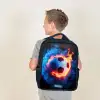 Voetbal in vuur en ijs Rugzak - Zwart middel -sfeer2